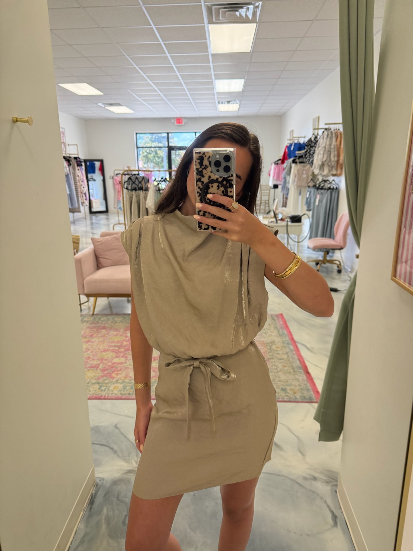 Rebecca Mini Dress — Mocha