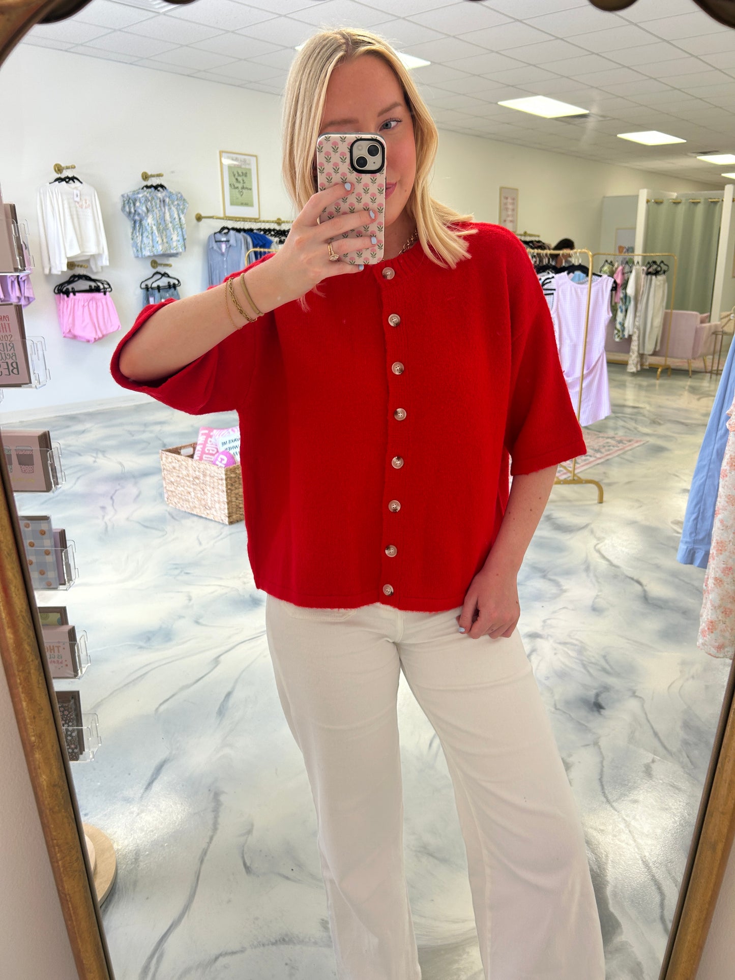 Cherry 1/2 Sleeve Cardigan