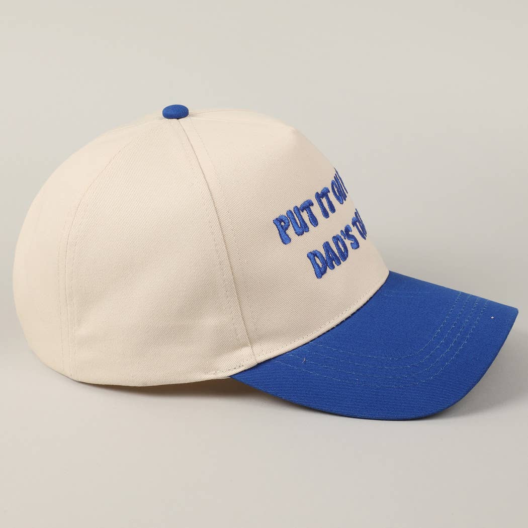 Dad's Tab Embroidery Hat: Pink