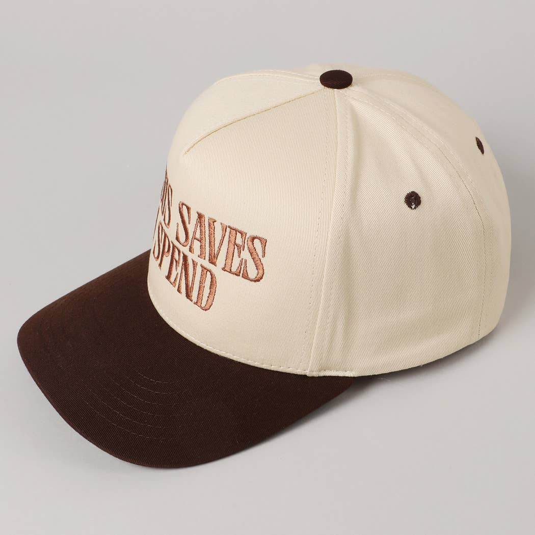 JESUS SAVES I SPEND Hat: SKY BLUE