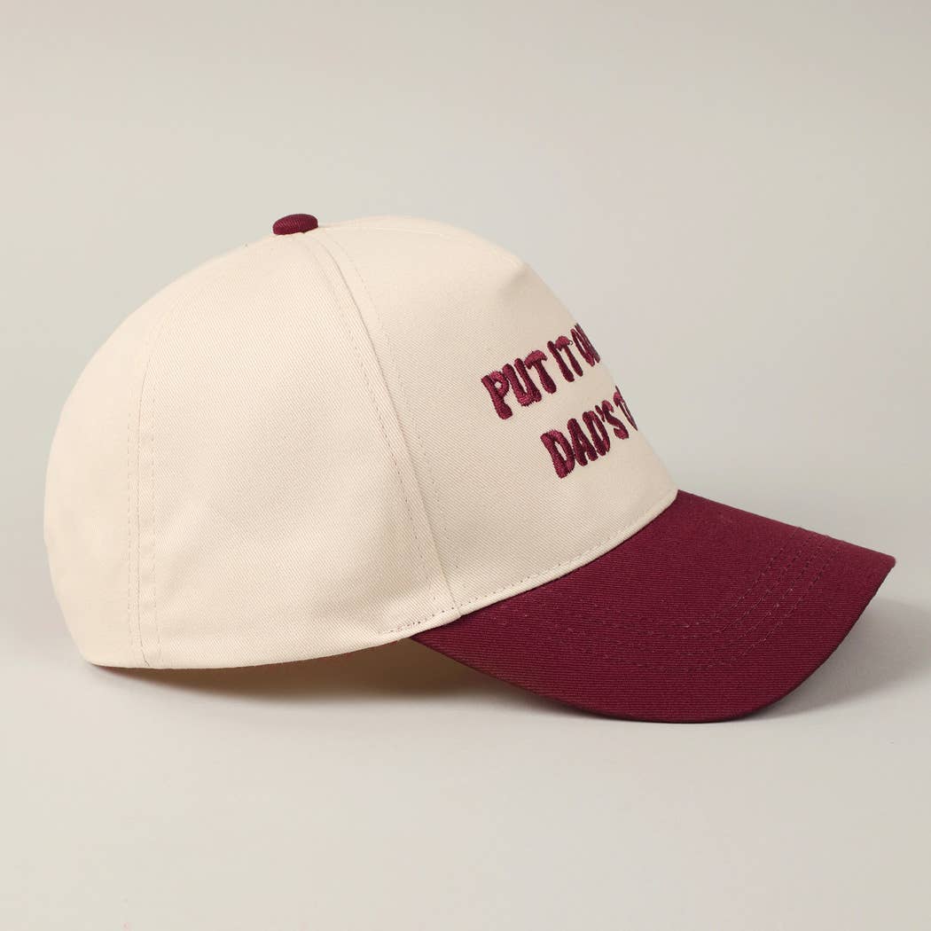Dad's Tab Embroidery Hat: SAGE