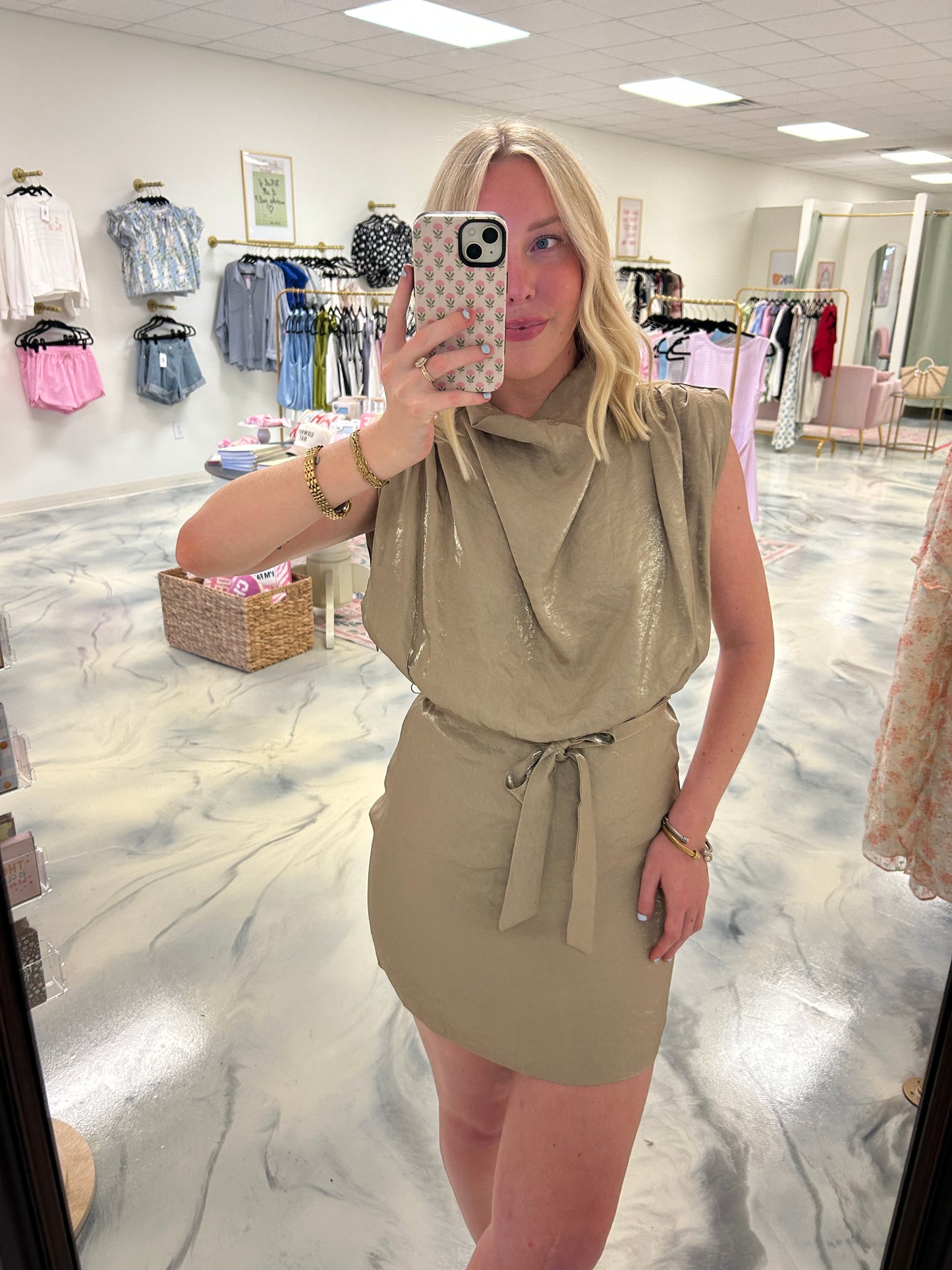 Rebecca Mini Dress — Mocha