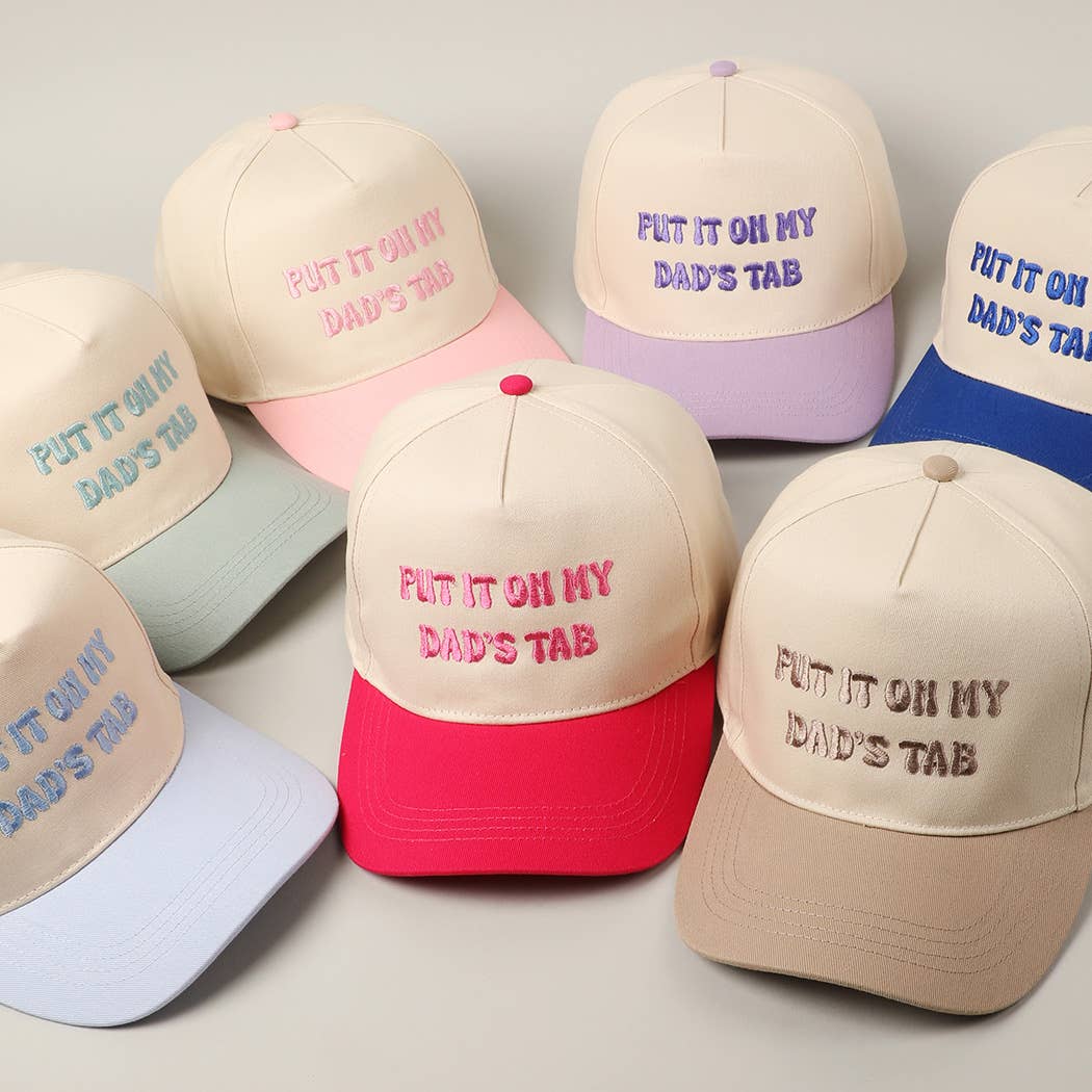 Dad's Tab Embroidery Hat: SAGE