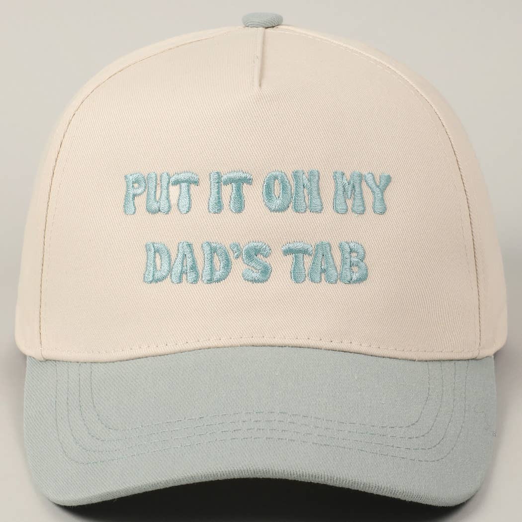 Dad's Tab Embroidery Hat: SAGE