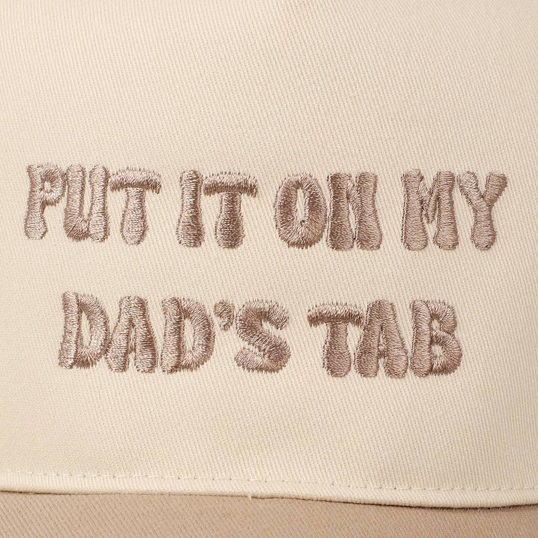 Dad's Tab Embroidery Hat: SAGE