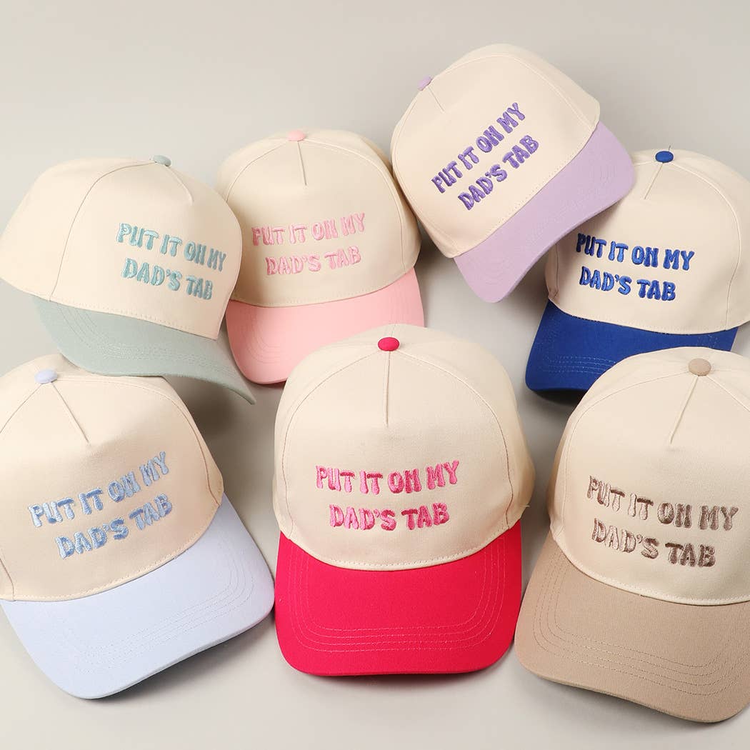 Dad's Tab Embroidery Hat: SAGE