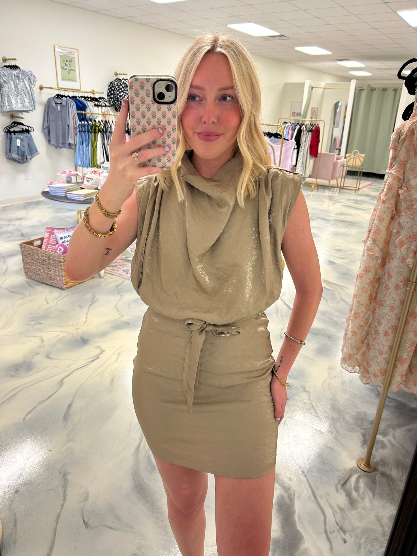 Rebecca Mini Dress — Mocha
