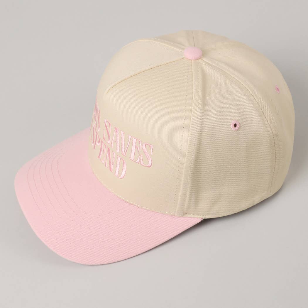 JESUS SAVES I SPEND Hat: SKY BLUE