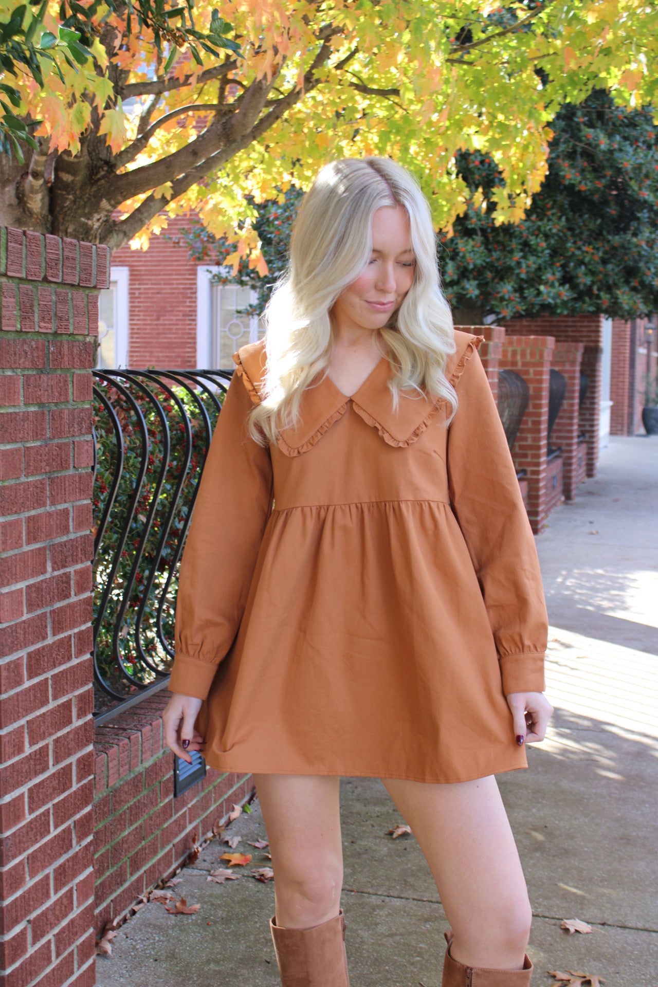 Pumpkin Pie Babydoll Dress