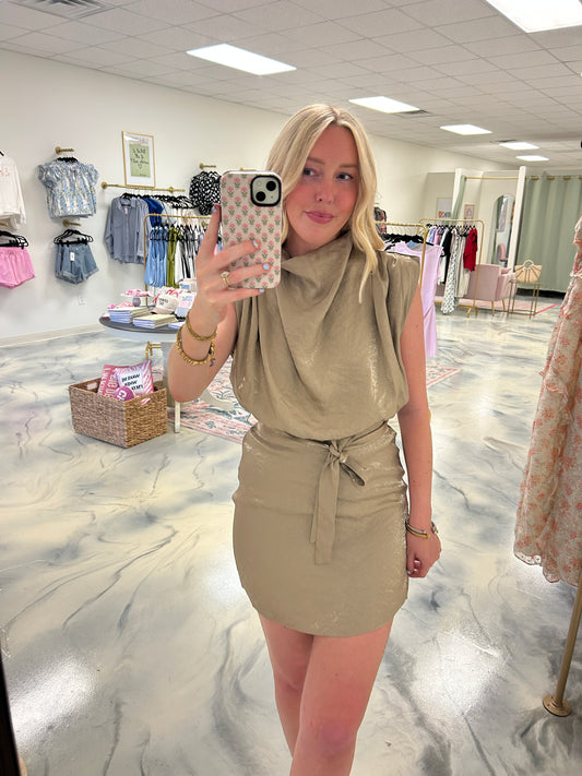 Rebecca Mini Dress — Mocha