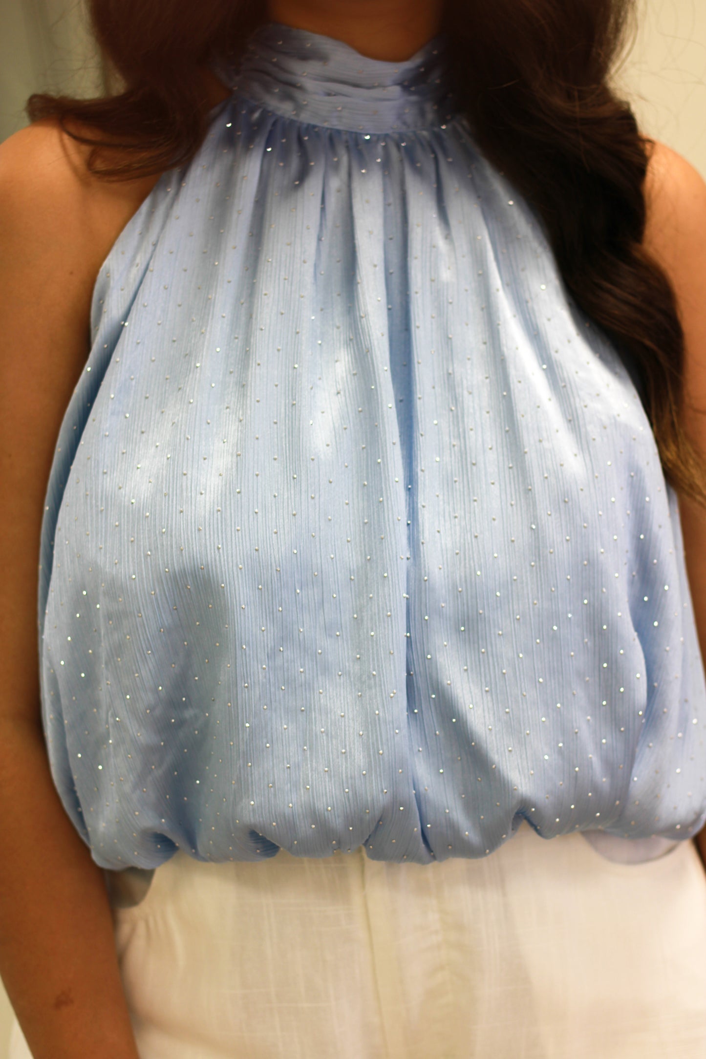 Annie Halter Top — Sky Blue