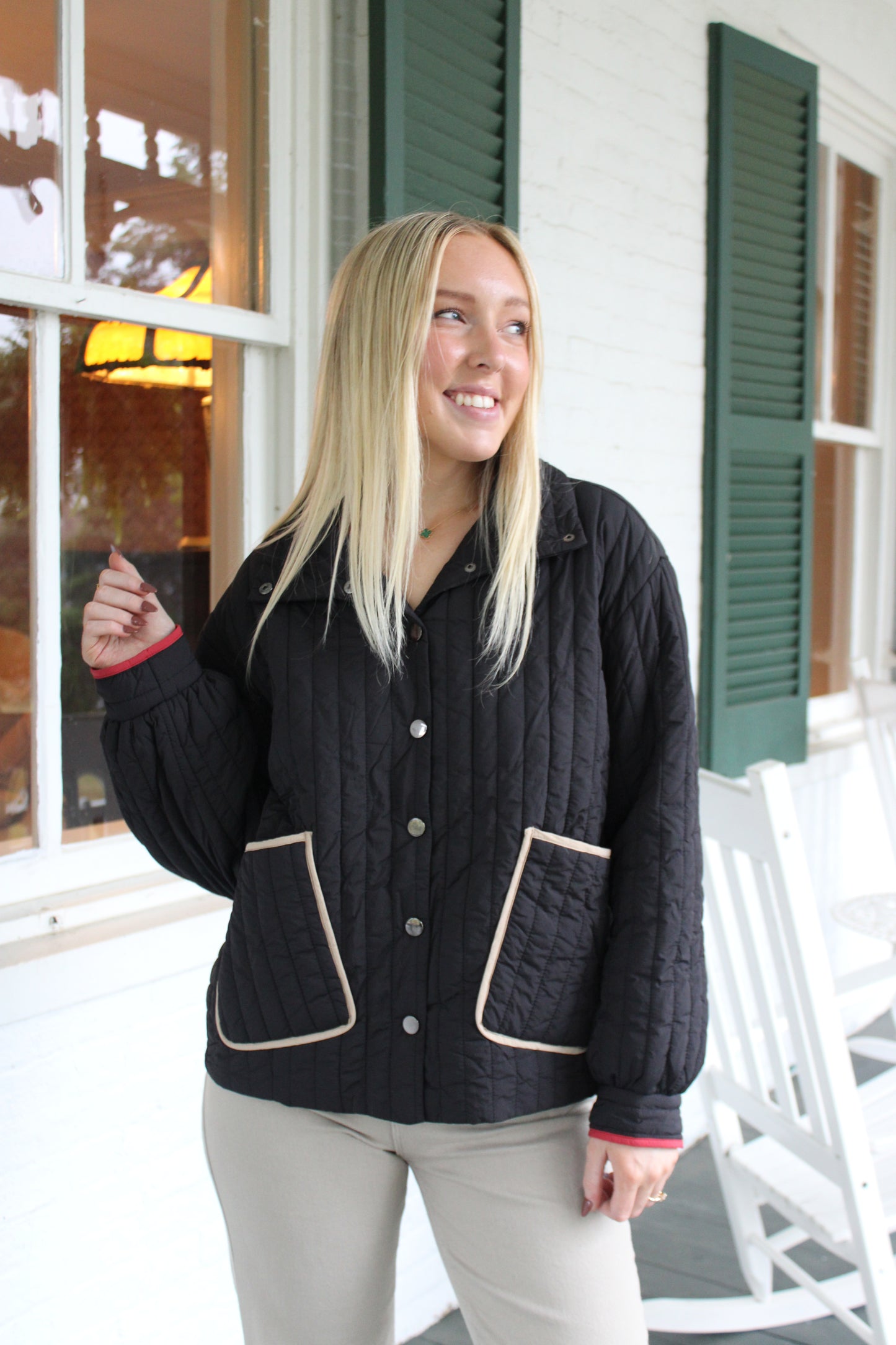 Quilt Striped Jacket