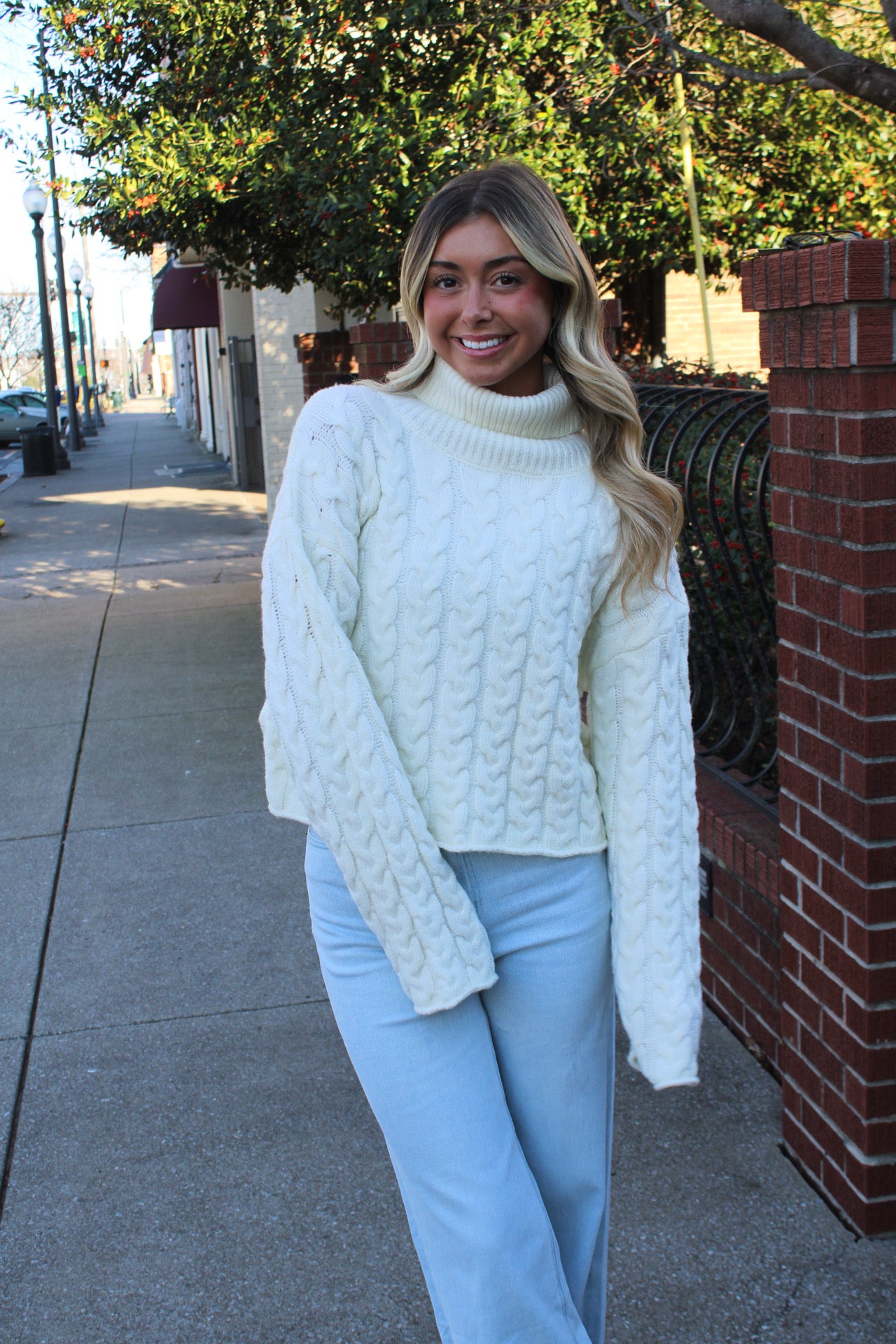 Ivory Braided Sweater