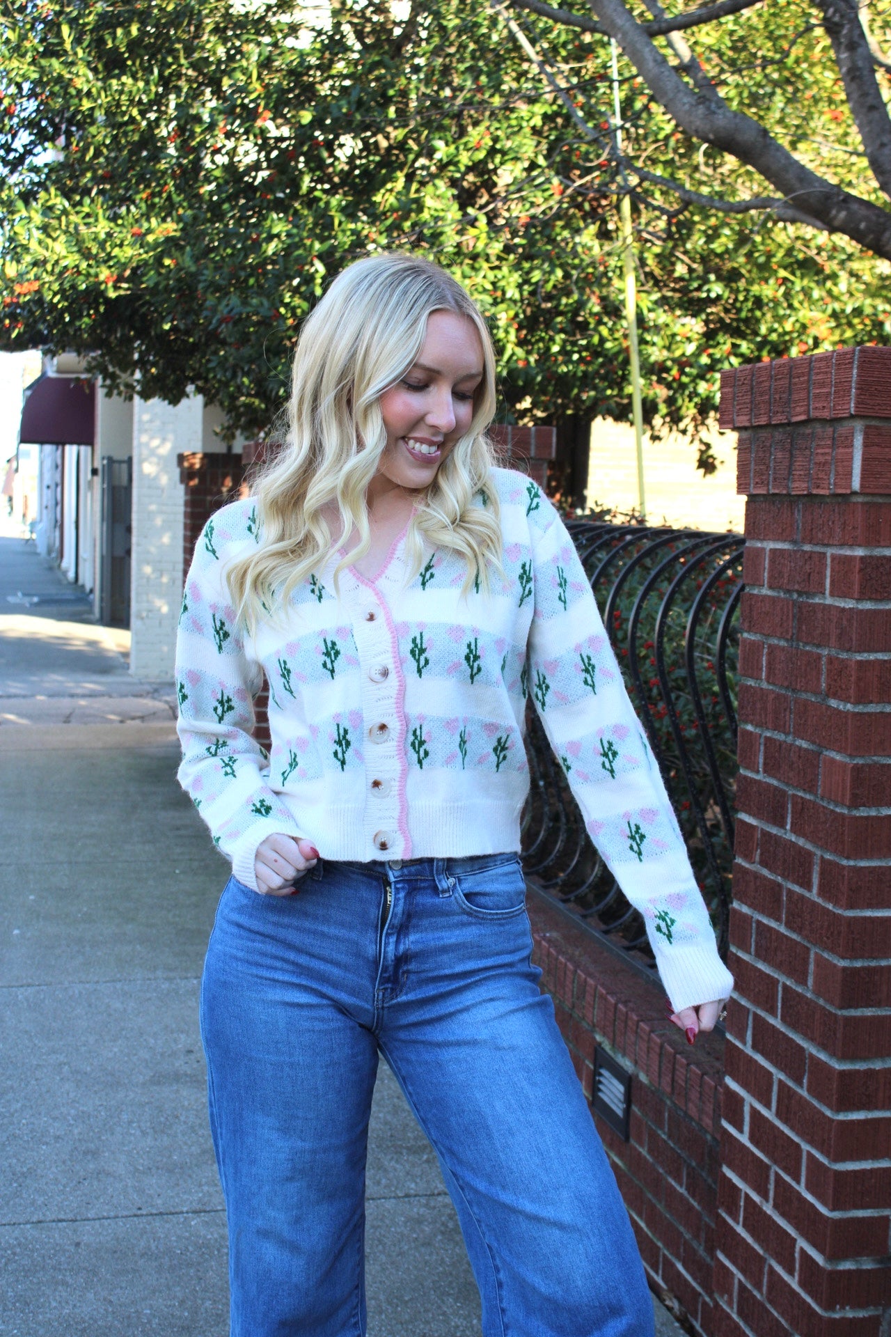 Floral Striped Cardigan